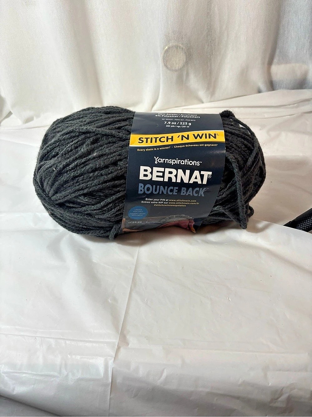 Bernat Bounce Back “Black Bear” 7.9 oz NWT